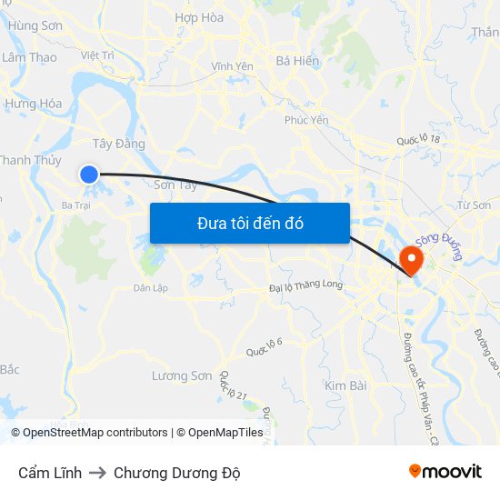 Cẩm Lĩnh to Chương Dương Độ map