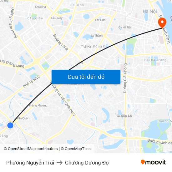 Phường Nguyễn Trãi to Chương Dương Độ map