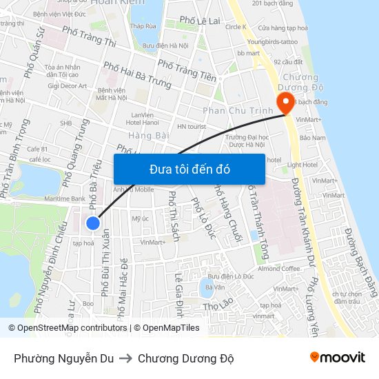 Phường Nguyễn Du to Chương Dương Độ map