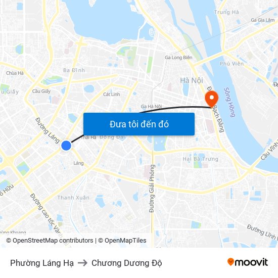 Phường Láng Hạ to Chương Dương Độ map