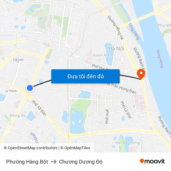 Phường Hàng Bột to Chương Dương Độ map