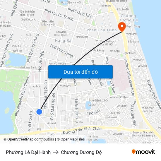 Phường Lê Đại Hành to Chương Dương Độ map