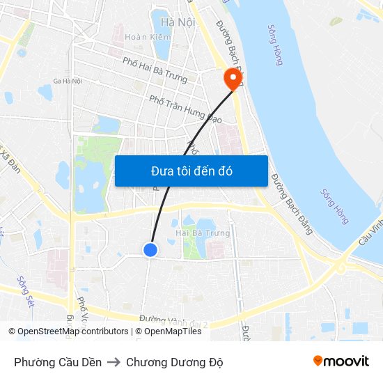 Phường Cầu Dền to Chương Dương Độ map