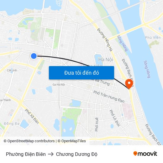 Phường Điện Biên to Chương Dương Độ map