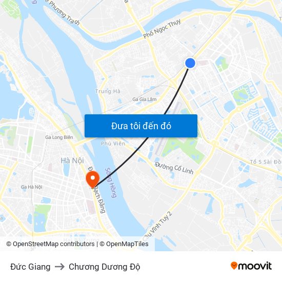 Đức Giang to Chương Dương Độ map