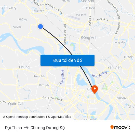 Đại Thịnh to Chương Dương Độ map