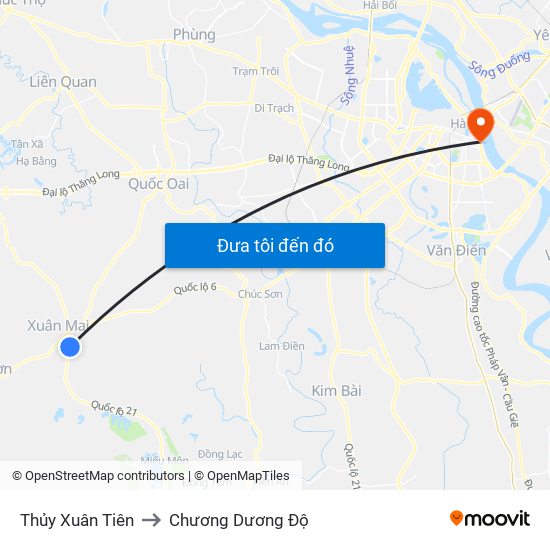 Thủy Xuân Tiên to Chương Dương Độ map