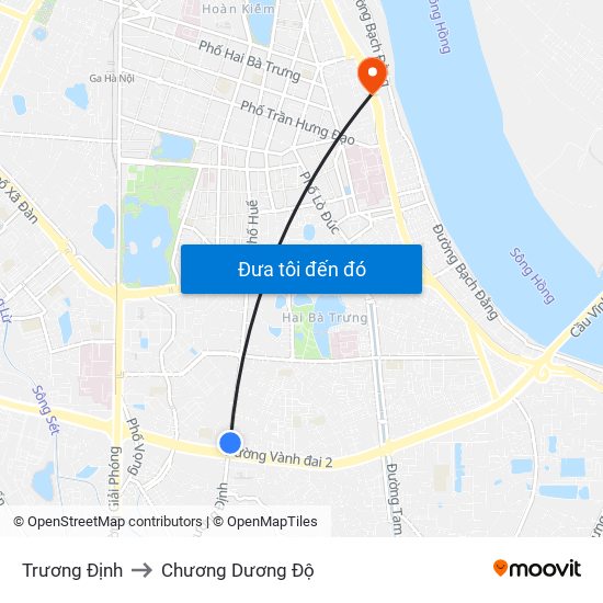 Trương Định to Chương Dương Độ map