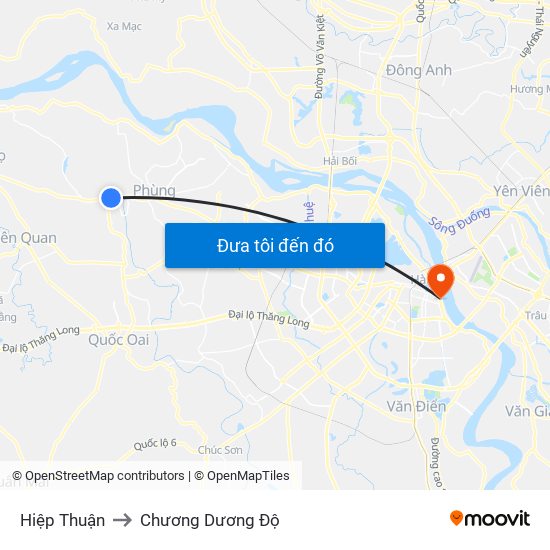 Hiệp Thuận to Chương Dương Độ map