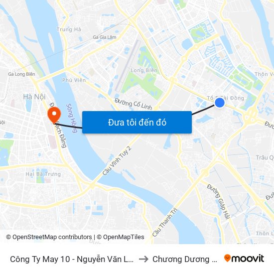 Công Ty May 10 - Nguyễn Văn Linh to Chương Dương Độ map