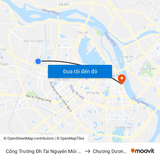 Cổng Trường Đh Tài Nguyên Môi Trường to Chương Dương Độ map