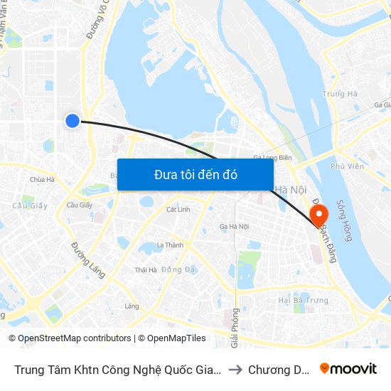 Trung Tâm Khtn Công Nghệ Quốc Gia - 18 Hoàng Quốc Việt to Chương Dương Độ map