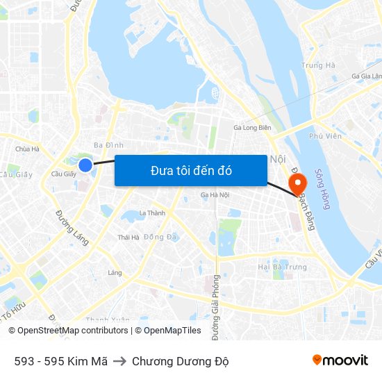 593 - 595 Kim Mã to Chương Dương Độ map