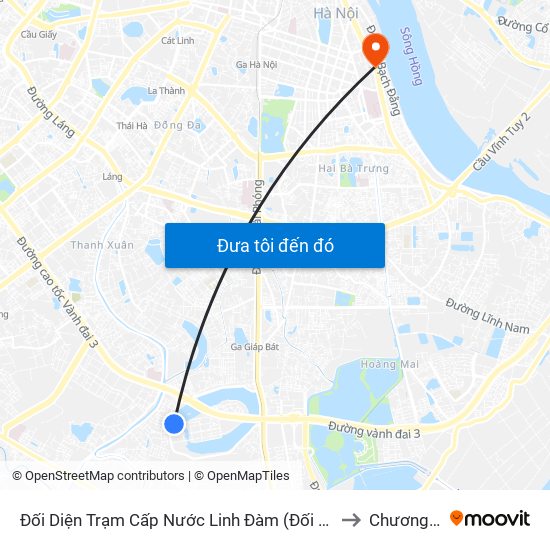Đối Diện Trạm Cấp Nước Linh Đàm (Đối Diện Chung Cư Hh1c) - Nguyễn Hữu Thọ to Chương Dương Độ map
