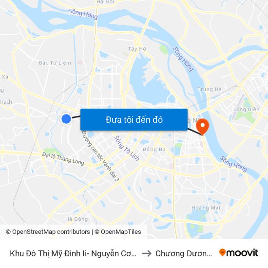 Khu Đô Thị Mỹ Đình Ii- Nguyễn Cơ Thạch to Chương Dương Độ map