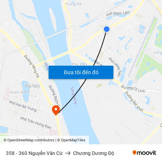 358 - 360 Nguyễn Văn Cừ to Chương Dương Độ map