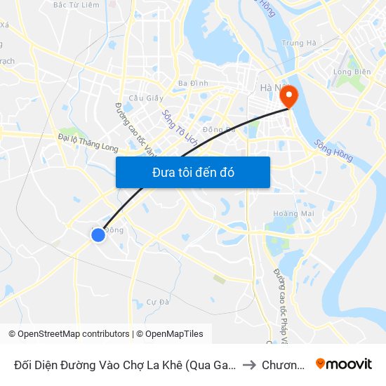 Đối Diện Đường Vào Chợ La Khê (Qua Ga Metro La Khê) - 405 Quang Trung (Hà Đông) to Chương Dương Độ map