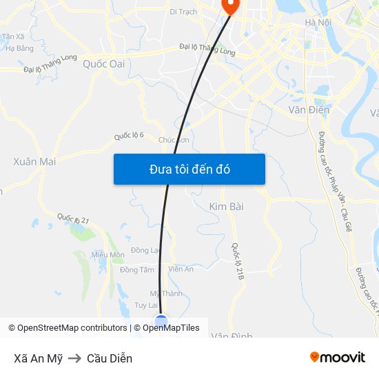 Xã An Mỹ to Cầu Diễn map