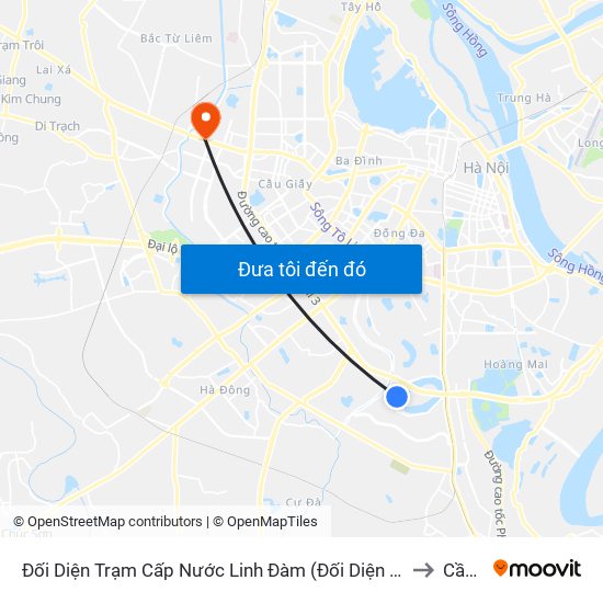 Đối Diện Trạm Cấp Nước Linh Đàm (Đối Diện Chung Cư Hh1c) - Nguyễn Hữu Thọ to Cầu Diễn map