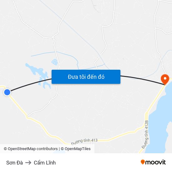 Sơn Đà to Cẩm Lĩnh map
