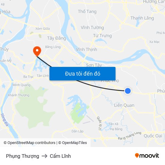 Phụng Thượng to Cẩm Lĩnh map