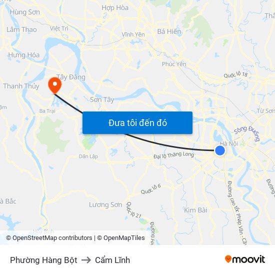 Phường Hàng Bột to Cẩm Lĩnh map