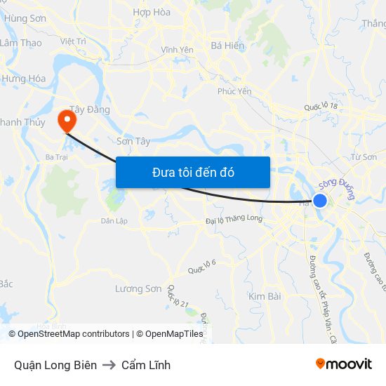Quận Long Biên to Cẩm Lĩnh map