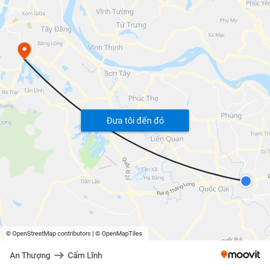 An Thượng to Cẩm Lĩnh map