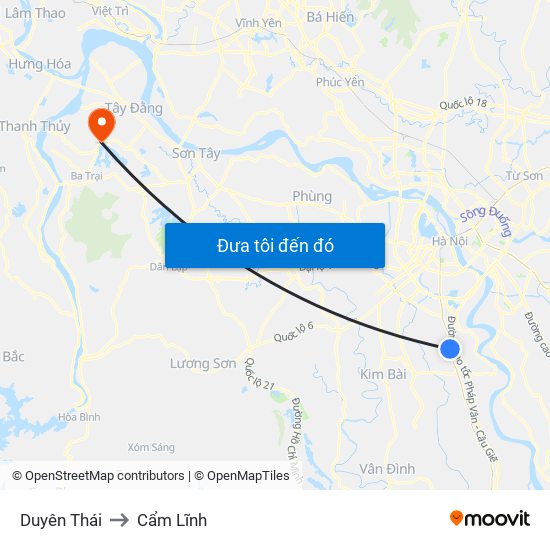 Duyên Thái to Cẩm Lĩnh map