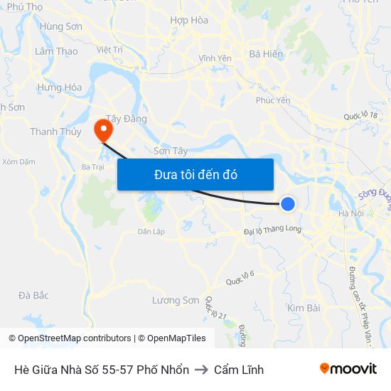 Hè Giữa Nhà Số 55-57 Phố Nhổn to Cẩm Lĩnh map