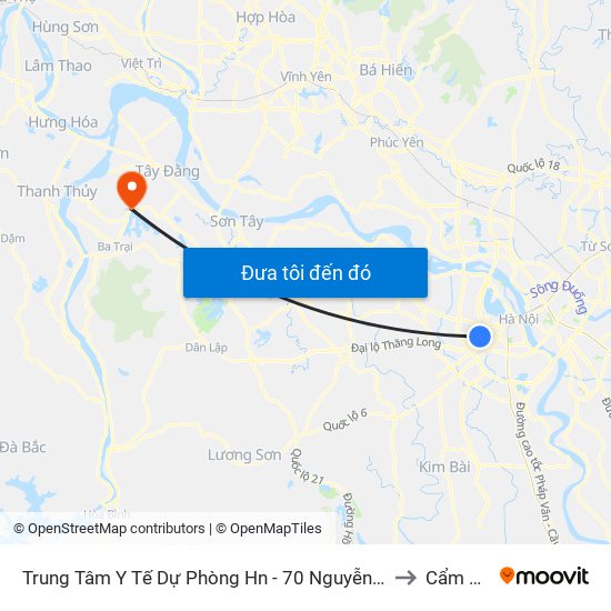 Trung Tâm Y Tế Dự Phòng Hn - 70 Nguyễn Chí Thanh to Cẩm Lĩnh map