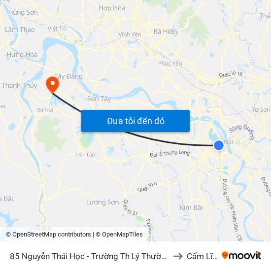 85 Nguyễn Thái Học - Trường Th Lý Thường Kiệt to Cẩm Lĩnh map