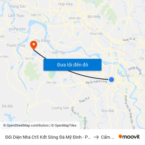 Đối Diện Nhà Ct5 Kđt Sông Đà Mỹ Đình - Phạm Hùng to Cẩm Lĩnh map