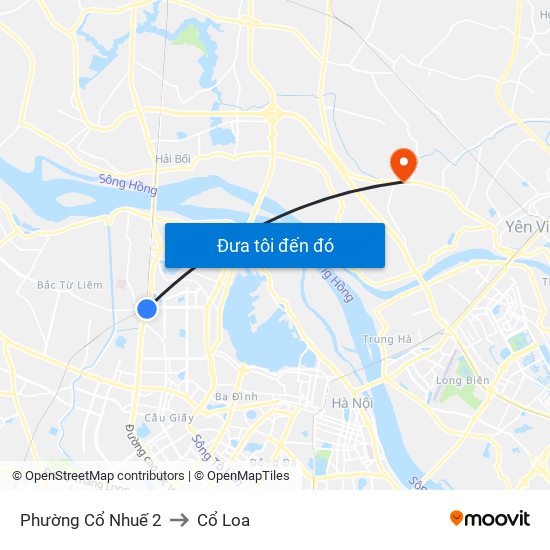 Phường Cổ Nhuế 2 to Cổ Loa map