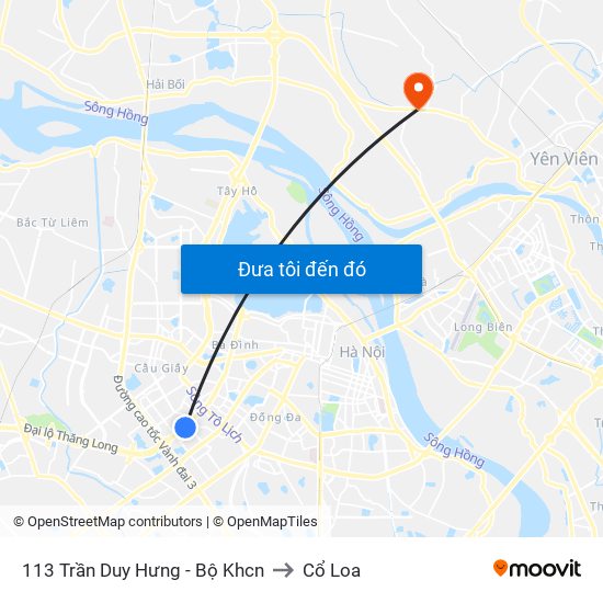 113 Trần Duy Hưng - Bộ Khcn to Cổ Loa map