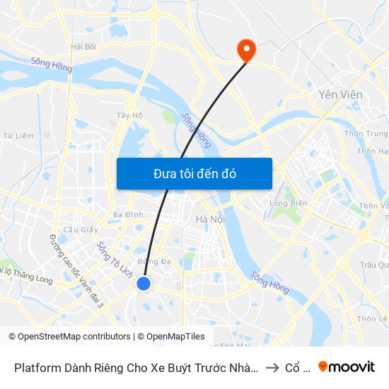 Platform Dành Riêng Cho Xe Buýt Trước Nhà 604 Trường Chinh to Cổ Loa map