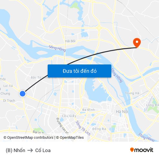 (B) Nhổn to Cổ Loa map