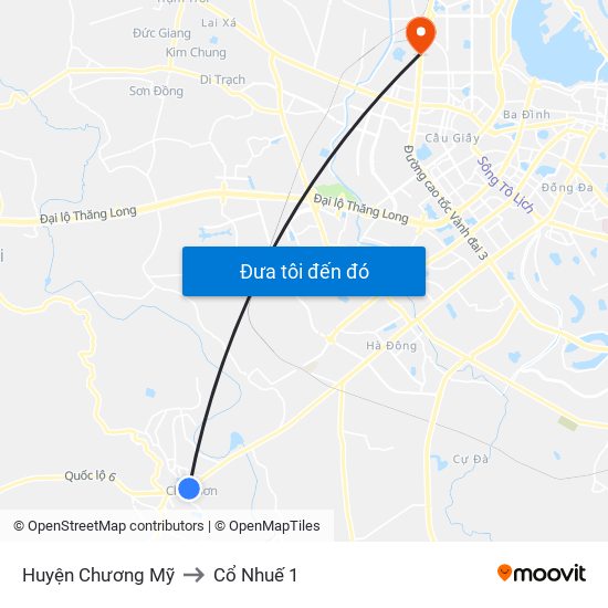 Huyện Chương Mỹ to Cổ Nhuế 1 map