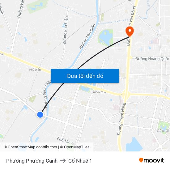 Phường Phương Canh to Cổ Nhuế 1 map