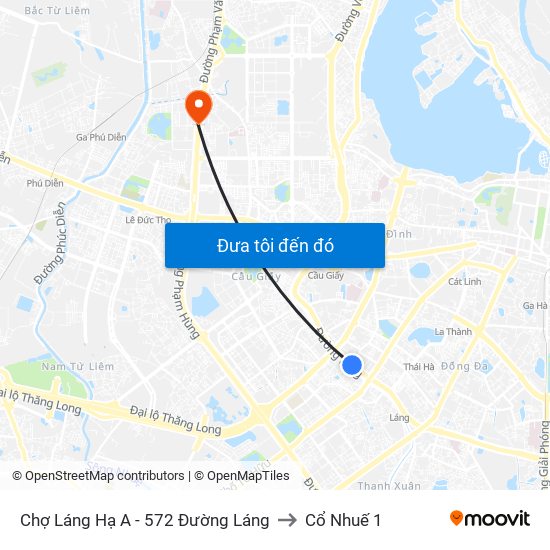 Chợ Láng Hạ A - 572 Đường Láng to Cổ Nhuế 1 map