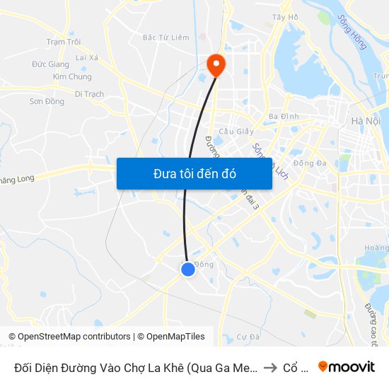 Đối Diện Đường Vào Chợ La Khê (Qua Ga Metro La Khê) - 405 Quang Trung (Hà Đông) to Cổ Nhuế 1 map