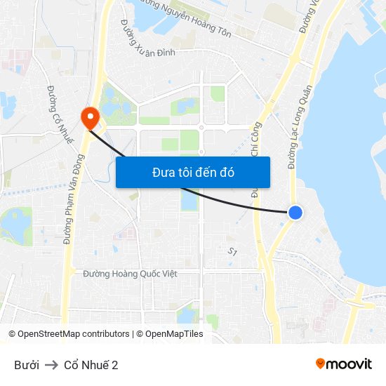 Bưởi to Cổ Nhuế 2 map