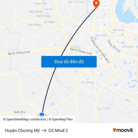 Huyện Chương Mỹ to Cổ Nhuế 2 map