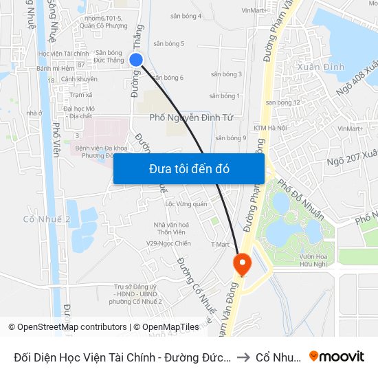 Đối Diện Học Viện Tài Chính - Đường Đức Thắng to Cổ Nhuế 2 map