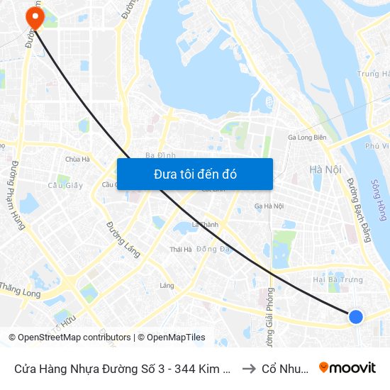 Cửa Hàng Nhựa Đường Số 3 - 344 Kim Ngưu to Cổ Nhuế 2 map