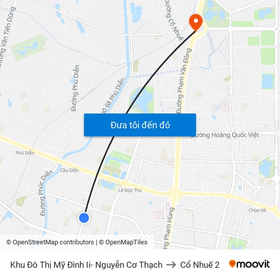 Khu Đô Thị Mỹ Đình Ii- Nguyễn Cơ Thạch to Cổ Nhuế 2 map