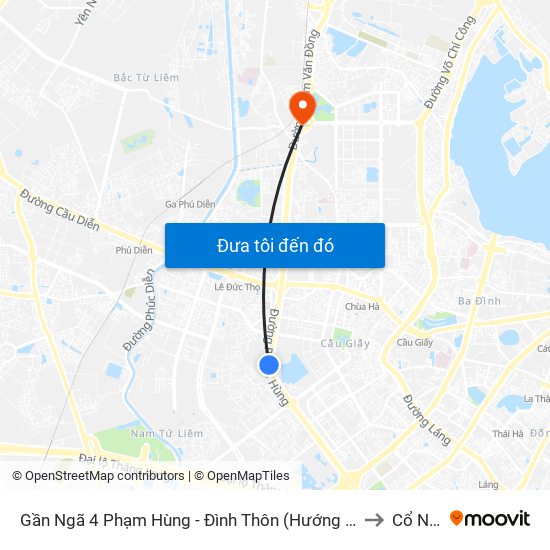 Gần Ngã 4 Phạm Hùng - Đình Thôn (Hướng Đi Khuất Duy Tiến)-Cột Sau to Cổ Nhuế 2 map