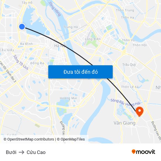 Bưởi to Cửu Cao map