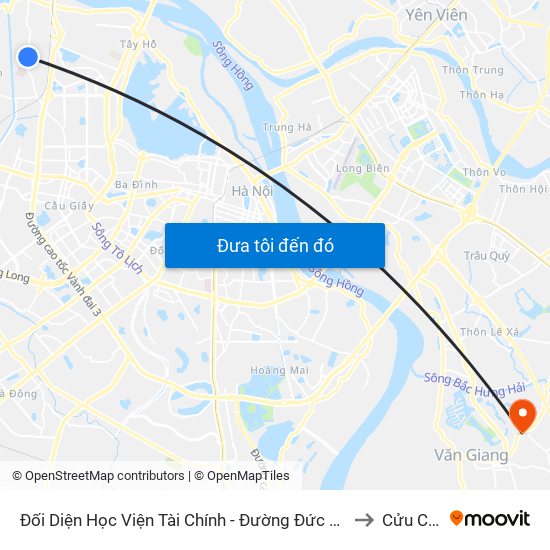 Đối Diện Học Viện Tài Chính - Đường Đức Thắng to Cửu Cao map