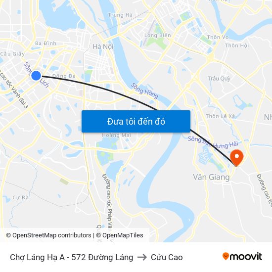 Chợ Láng Hạ A - 572 Đường Láng to Cửu Cao map